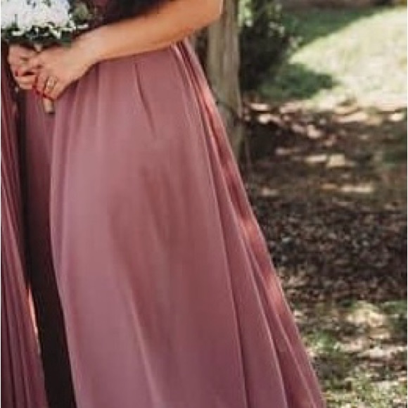 Gently worn Azazie Amethyst Chifron material Bridesmaid Dress. Size 8 - Picture 6 of 14